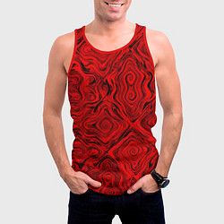 Майка-безрукавка мужская Tie-Dye red, цвет: 3D-красный — фото 2
