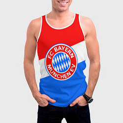 Майка-безрукавка мужская FC Bayern: tricolor, цвет: 3D-белый — фото 2
