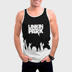 Майка-безрукавка мужская Linkin Park: Black Rock, цвет: 3D-белый — фото 2