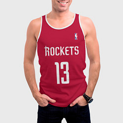Майка-безрукавка мужская Rockets: Houston 13, цвет: 3D-белый — фото 2
