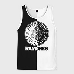 Майка-безрукавка мужская Ramones B&W, цвет: 3D-белый