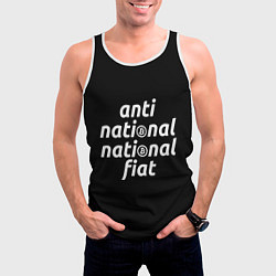 Майка-безрукавка мужская Anti National National Fiat, цвет: 3D-белый — фото 2