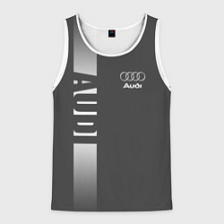 Майка-безрукавка мужская Audi: Grey Sport, цвет: 3D-белый