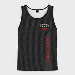 Майка-безрукавка мужская Audi: Sport Line, цвет: 3D-черный