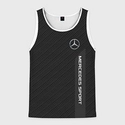Майка-безрукавка мужская Mercedes AMG: Sport Line, цвет: 3D-белый
