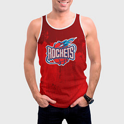 Майка-безрукавка мужская Rockets NBA, цвет: 3D-белый — фото 2