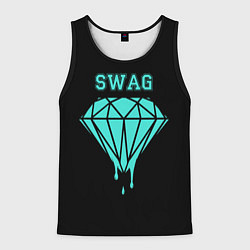Майка-безрукавка мужская Swag diamond, цвет: 3D-черный