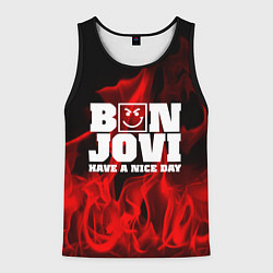 Майка-безрукавка мужская Bon Jovi: Have a nice day, цвет: 3D-черный