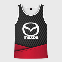 Майка-безрукавка мужская Mazda: Grey Carbon, цвет: 3D-белый
