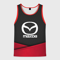 Майка-безрукавка мужская Mazda: Grey Carbon, цвет: 3D-красный