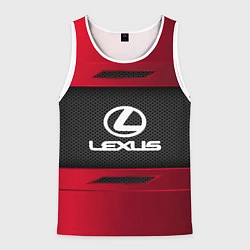 Майка-безрукавка мужская Lexus Sport, цвет: 3D-белый