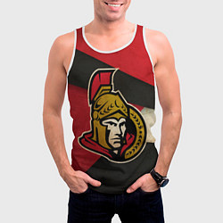 Майка-безрукавка мужская HC Ottawa Senators: Old Style, цвет: 3D-белый — фото 2