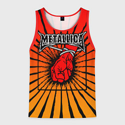 Майка-безрукавка мужская Metallica Fist, цвет: 3D-красный