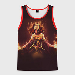 Майка-безрукавка мужская Lina: Hell Flame, цвет: 3D-красный