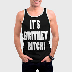 Майка-безрукавка мужская It's Britney Bitch, цвет: 3D-белый — фото 2