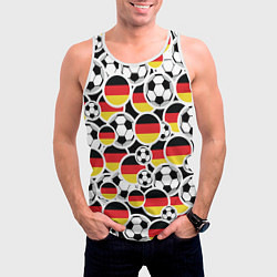 Майка-безрукавка мужская Германия: футбольный фанат, цвет: 3D-белый — фото 2