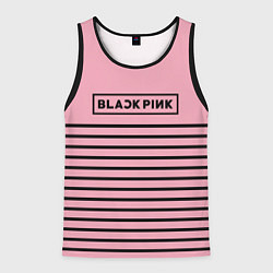 Майка-безрукавка мужская Black Pink: Black Stripes, цвет: 3D-черный