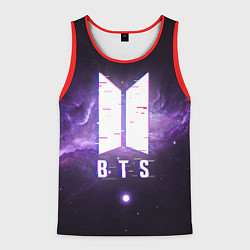 Майка-безрукавка мужская BTS: Violet Space, цвет: 3D-красный