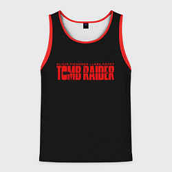 Майка-безрукавка мужская Tomb Raider, цвет: 3D-красный