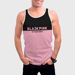 Майка-безрукавка мужская Black Pink: In Your Area, цвет: 3D-белый — фото 2