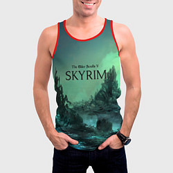 Майка-безрукавка мужская SKYRIM, цвет: 3D-красный — фото 2