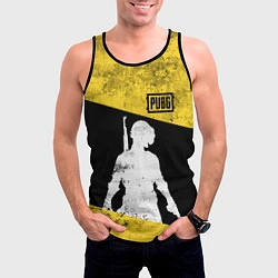 Майка-безрукавка мужская PUBG: Yellow Grunge, цвет: 3D-черный — фото 2