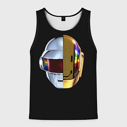 Майка-безрукавка мужская Daft Punk: Smile Helmet, цвет: 3D-черный