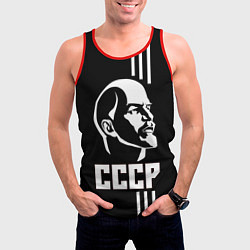 Майка-безрукавка мужская СССР Ленин, цвет: 3D-красный — фото 2