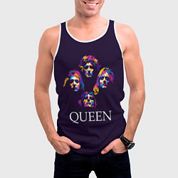 Майка-безрукавка мужская Queen: Fan Art, цвет: 3D-белый — фото 2