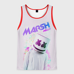 Майка-безрукавка мужская Marshmello: New DJ, цвет: 3D-красный