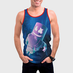 Майка-безрукавка мужская Marshmello Effect, цвет: 3D-красный — фото 2