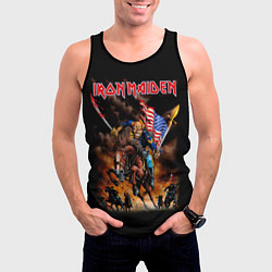 Майка-безрукавка мужская Iron Maiden: USA Warriors, цвет: 3D-черный — фото 2