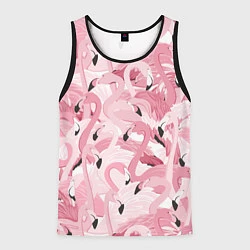 Майка-безрукавка мужская Розовый фламинго, цвет: 3D-черный