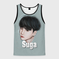 Майка-безрукавка мужская BTS Suga, цвет: 3D-черный