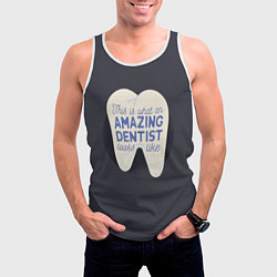 Майка-безрукавка мужская Amazing Dentist, цвет: 3D-белый — фото 2