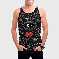 Майка-безрукавка мужская Casino, цвет: 3D-черный — фото 2
