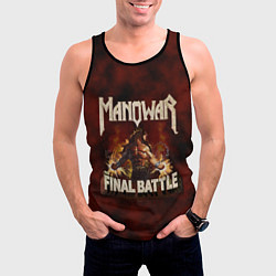 Майка-безрукавка мужская Manowar: Final Battle, цвет: 3D-черный — фото 2