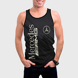 Майка-безрукавка мужская Mercedes AMG: Black Edition, цвет: 3D-черный — фото 2