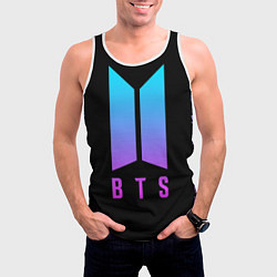 Майка-безрукавка мужская BTS: Neon Night, цвет: 3D-белый — фото 2