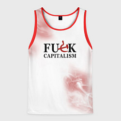 Майка-безрукавка мужская Не люблю капитализм!, цвет: 3D-красный