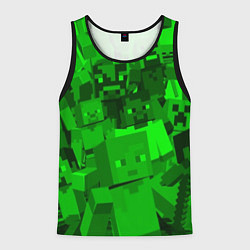 Майка-безрукавка мужская Minecraft game characters, цвет: 3D-черный