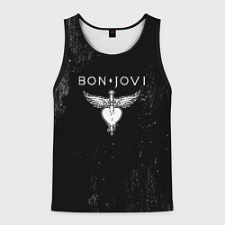 Майка-безрукавка мужская Bon Jovi, цвет: 3D-черный
