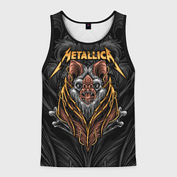 Майка-безрукавка мужская Metallica мышь летучая, цвет: 3D-черный