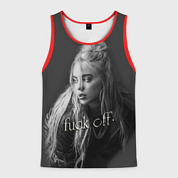 Майка-безрукавка мужская Billie Eilish fak off, цвет: 3D-красный