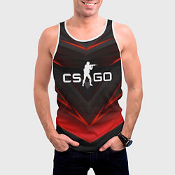 Майка-безрукавка мужская CS GO logo, цвет: 3D-белый — фото 2