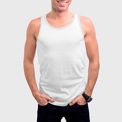 Майка-безрукавка мужская Без дизайна, цвет: 3D-белый — фото 2
