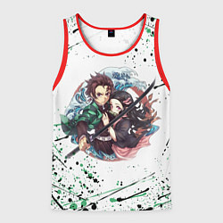 Майка-безрукавка мужская KIMETSU NO YAIBA, цвет: 3D-красный