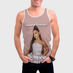 Майка-безрукавка мужская Ariana Grande Ариана Гранде, цвет: 3D-белый — фото 2
