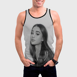 Майка-безрукавка мужская Ariana Grande Ариана Гранде, цвет: 3D-черный — фото 2