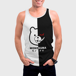 Майка-безрукавка мужская Monokuma, цвет: 3D-белый — фото 2